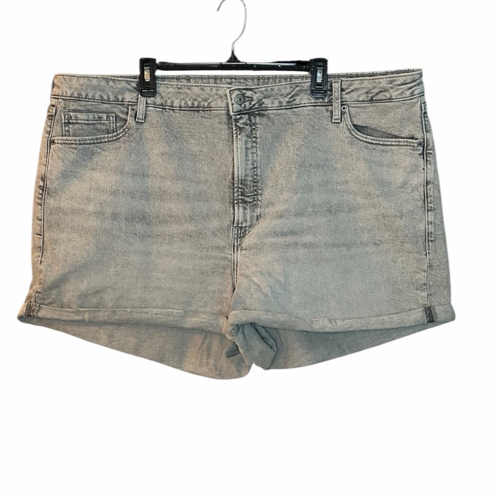 Old Navy Women’s High-Waisted OG Straight Cuffed Gray Jean Shorts Size 26 - NWOT